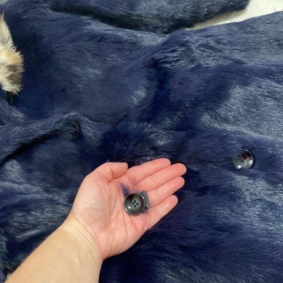 Adrienne Landau Real Rabbit Fur Coat for Kids Size 4/5 - Picture 5 of 7